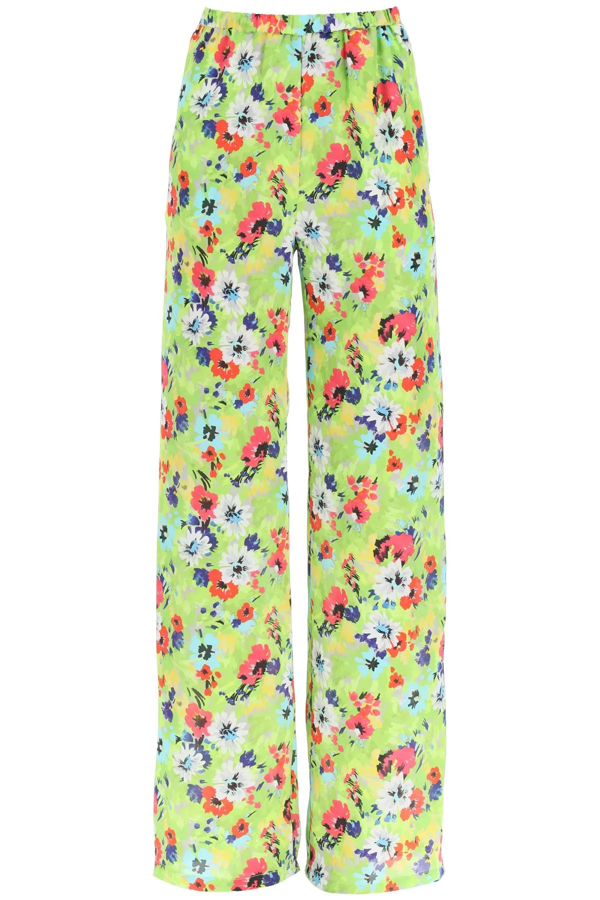 MSGM Floral Printed Wide Leg Pants