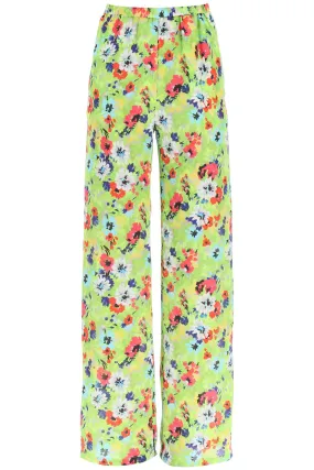 MSGM Floral Printed Wide Leg Pants