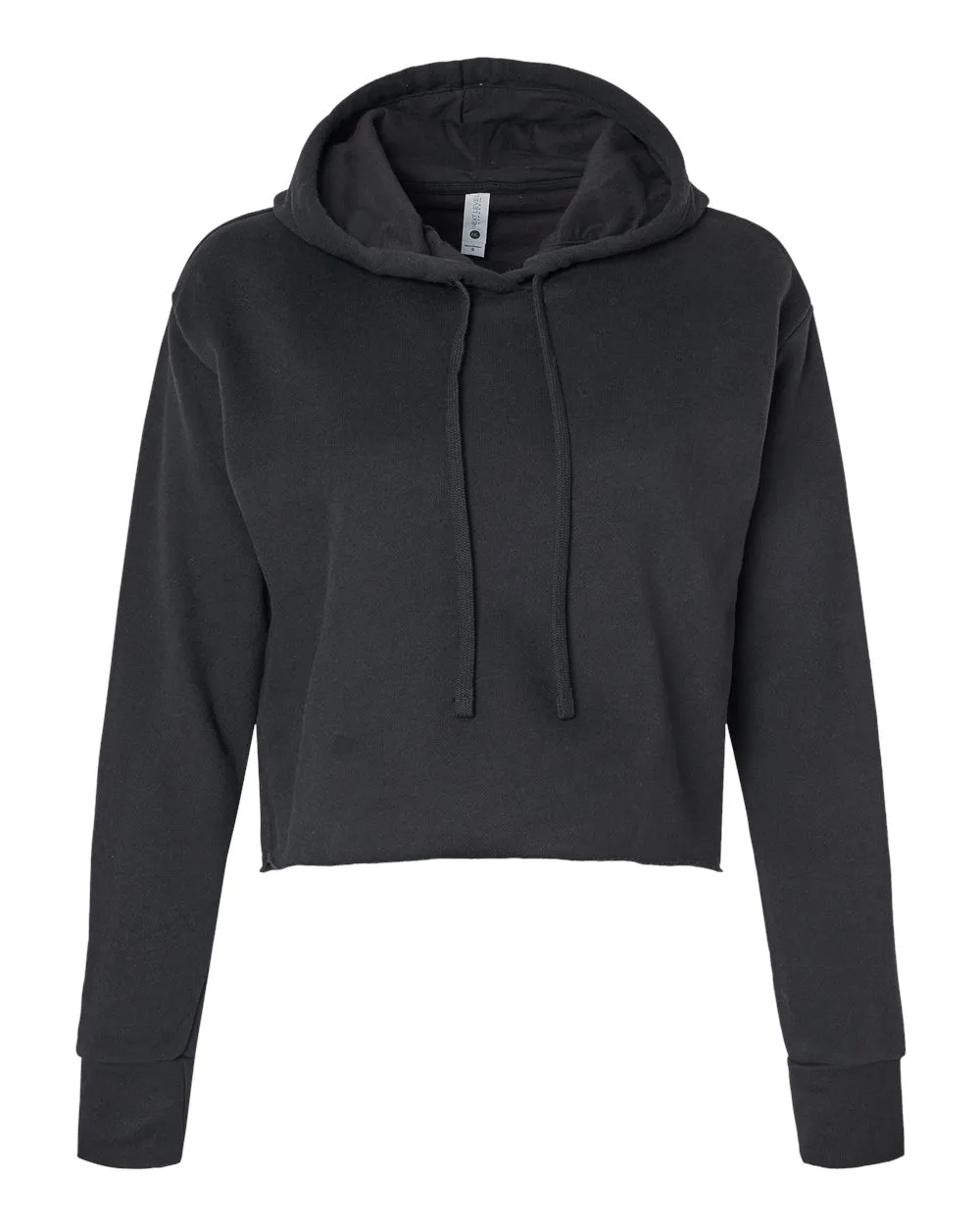 Next Level Women's Laguna Sueded Raw Edge Crop Hoodie