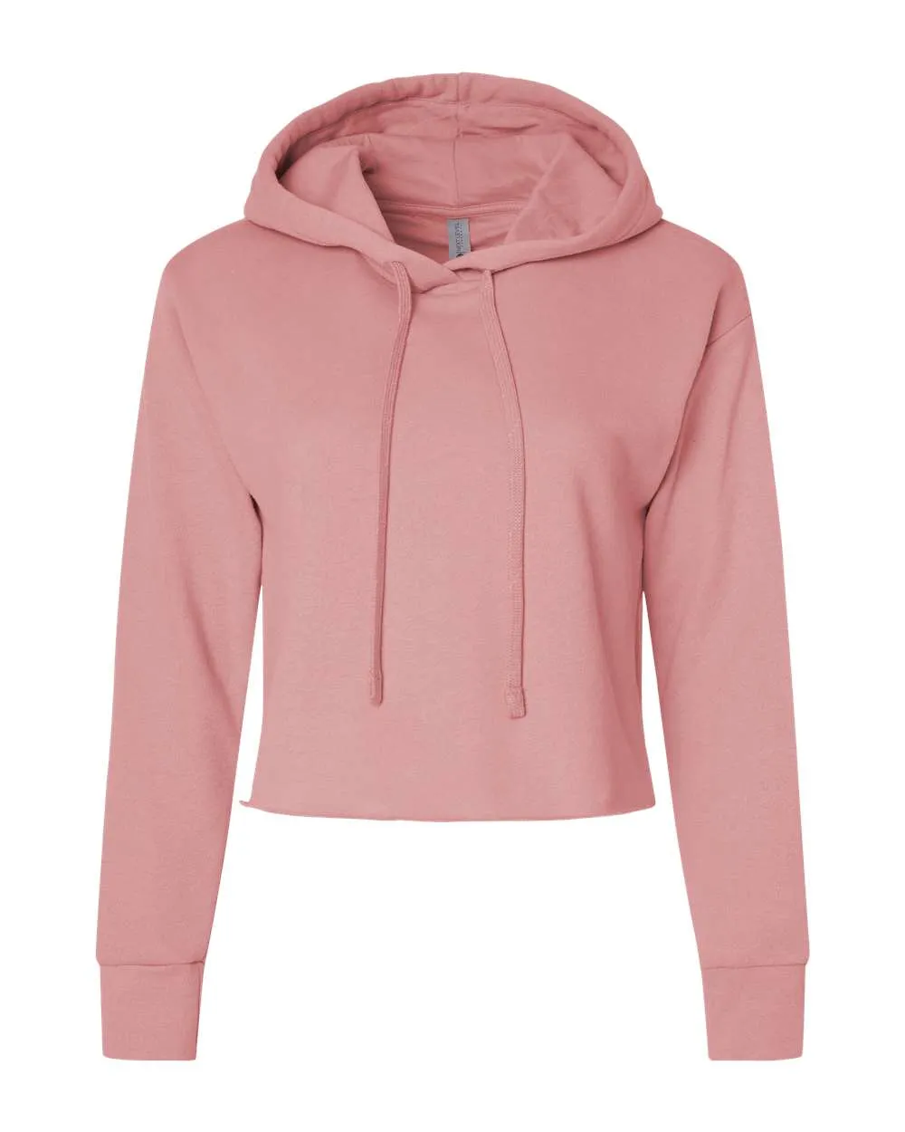 Next Level Women's Laguna Sueded Raw Edge Crop Hoodie