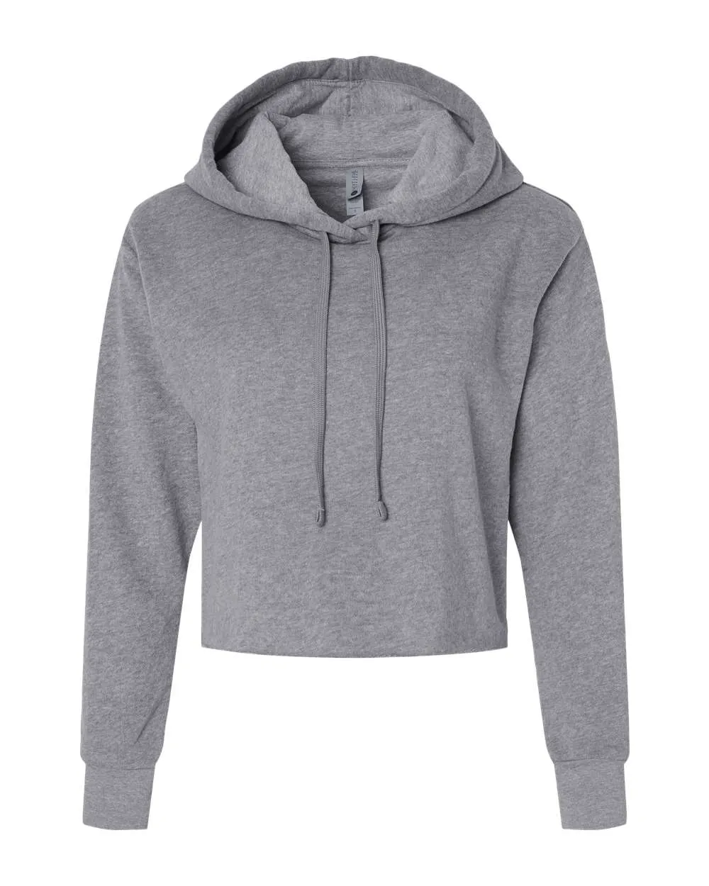 Next Level Women's Laguna Sueded Raw Edge Crop Hoodie