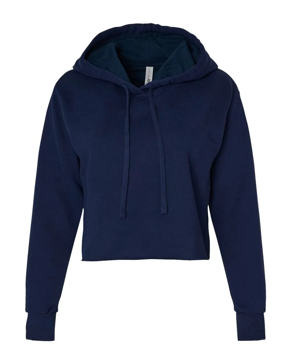 Next Level Women's Laguna Sueded Raw Edge Crop Hoodie