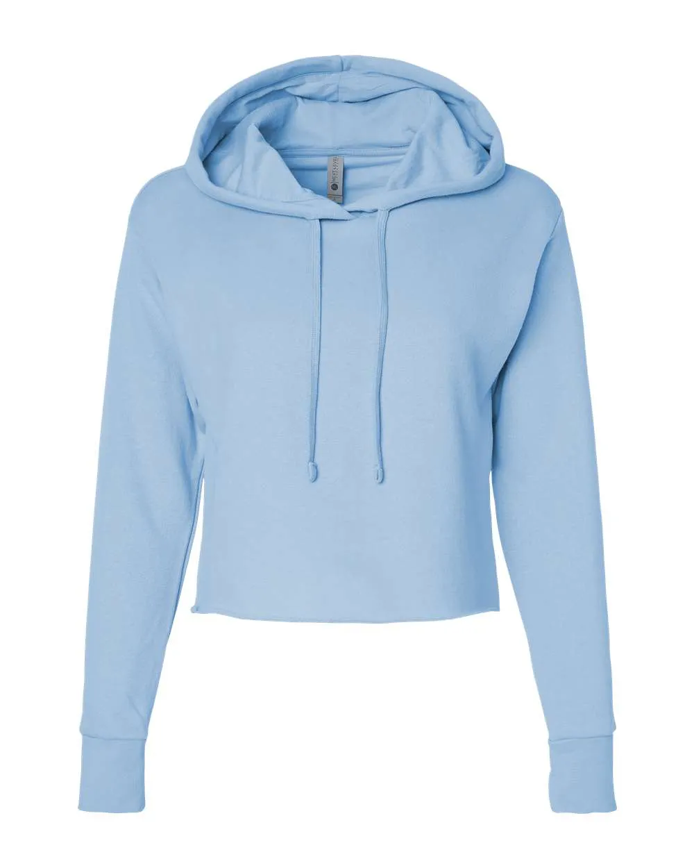 Next Level Women's Laguna Sueded Raw Edge Crop Hoodie