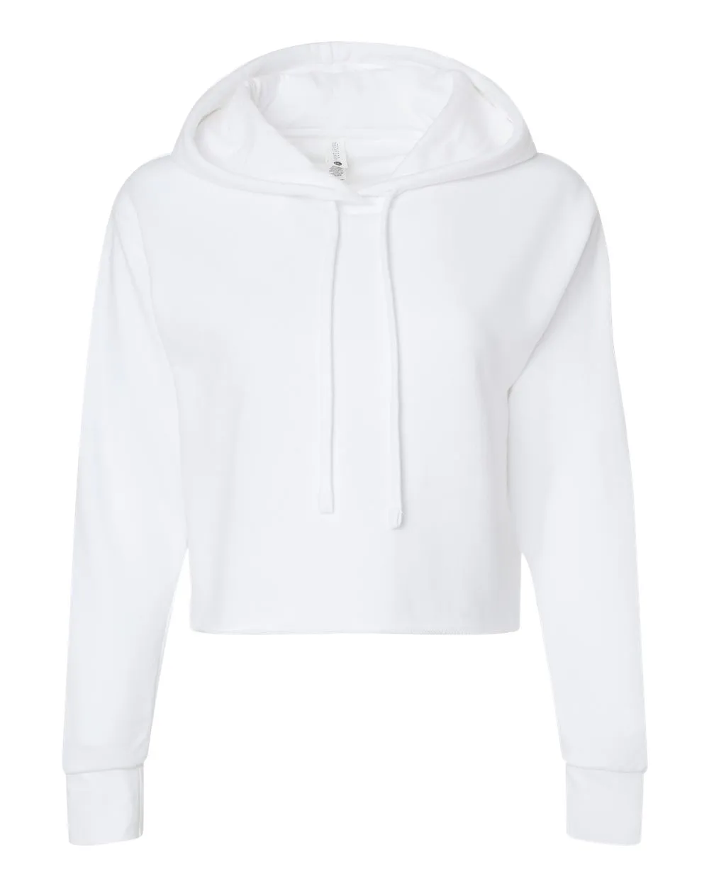 Next Level Women's Laguna Sueded Raw Edge Crop Hoodie