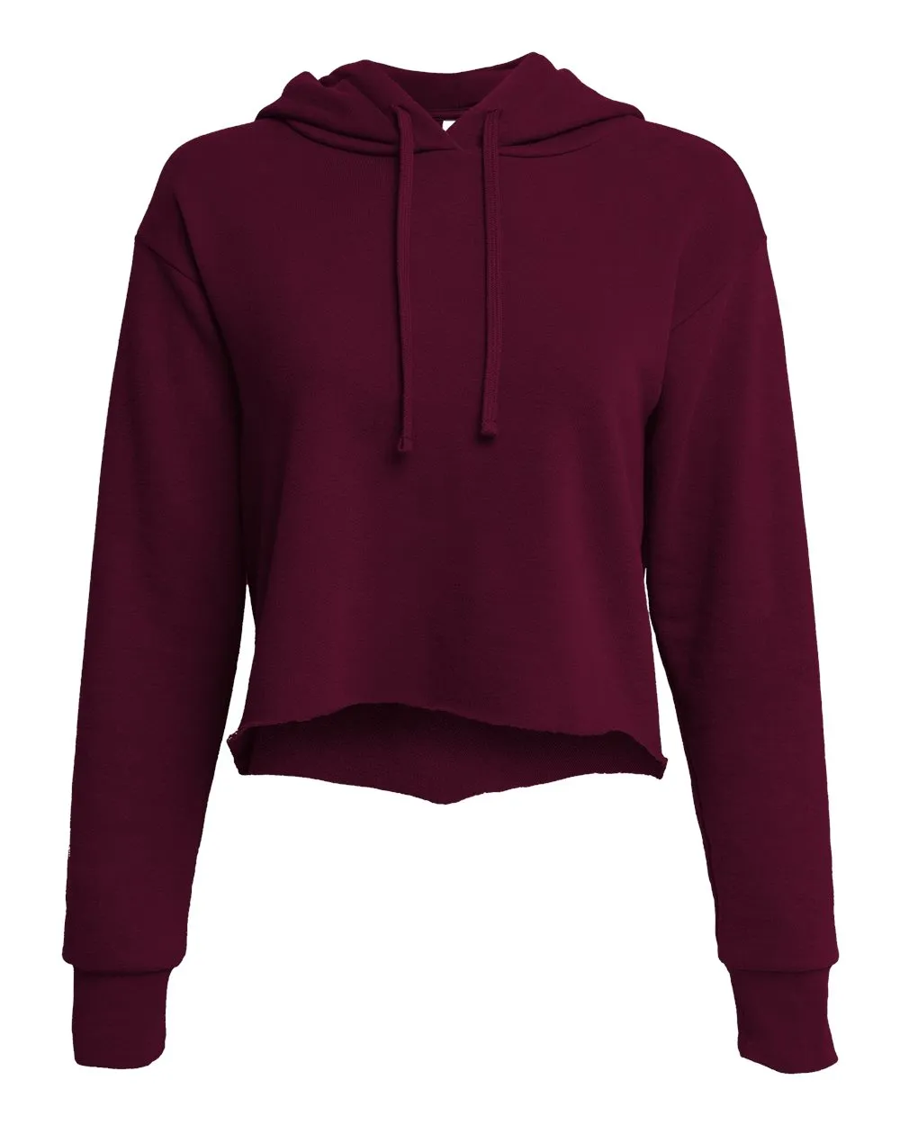 Next Level Women's Laguna Sueded Raw Edge Crop Hoodie