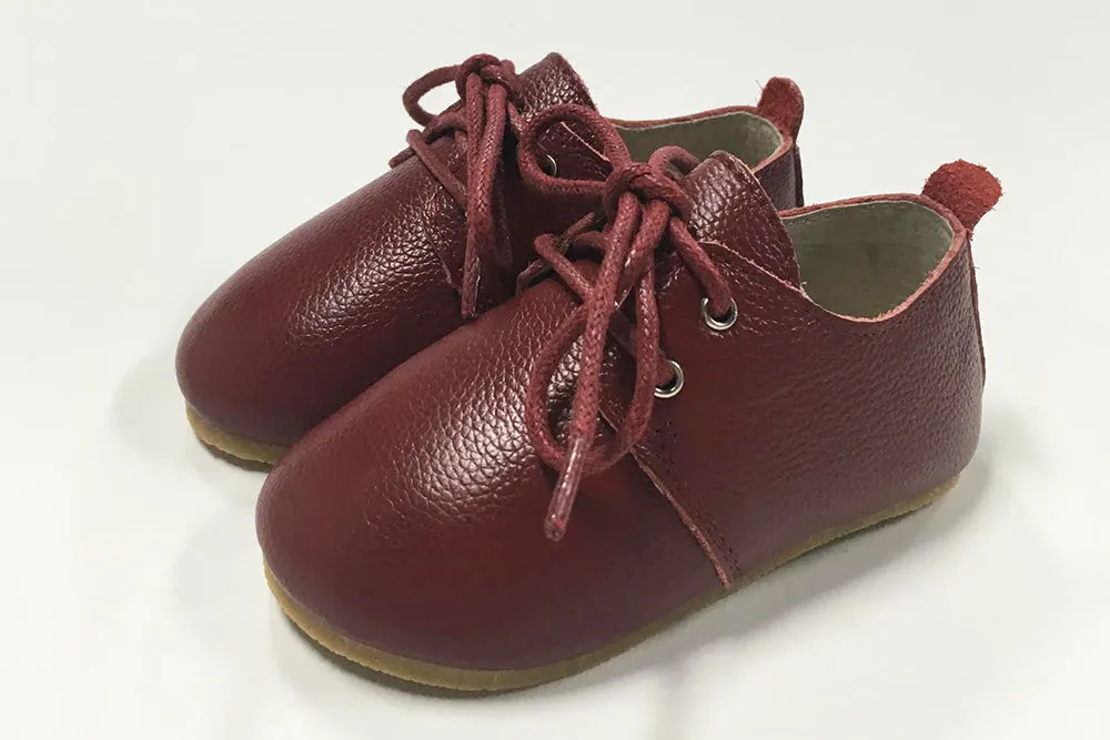 OXFORD SHOES -  Handmade from 100% cow leather -  chestnut, only size AU10 left