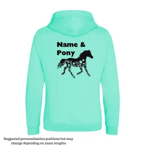 Personalised Cross-Neck Hoodie - Floral Horse Design