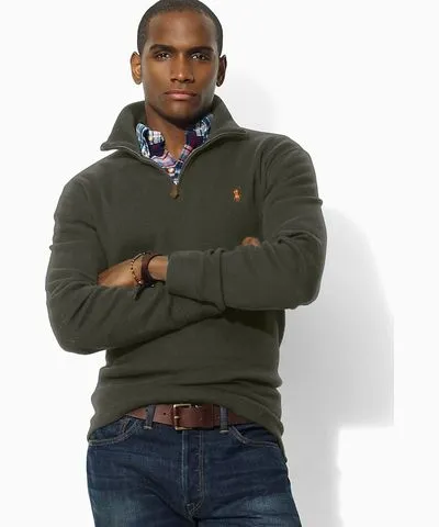 Polo Ralph Lauren Long-Sleeved Half-Zip Mockneck Pullover Sweater