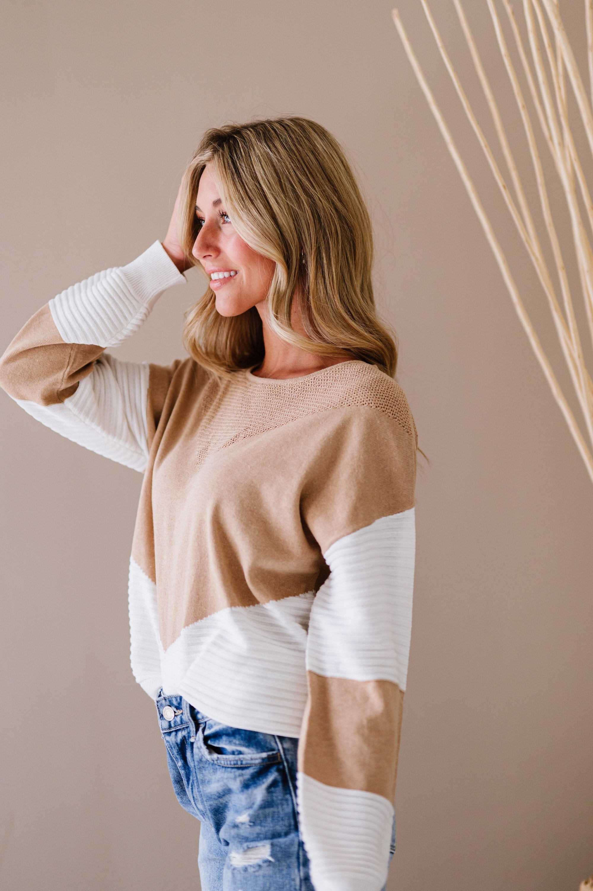 Raigen Two Tone Sweater