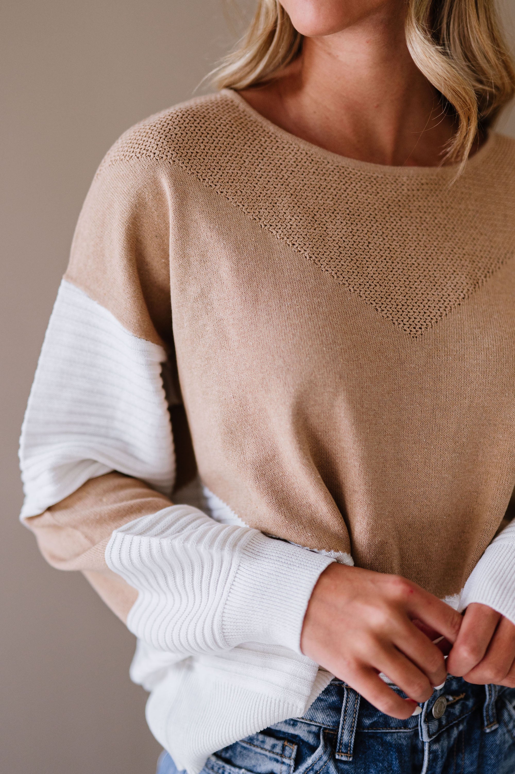 Raigen Two Tone Sweater