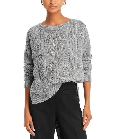 Ramy Brook Lucille Womens Wool Blend Long Sleeves Pullover Sweater