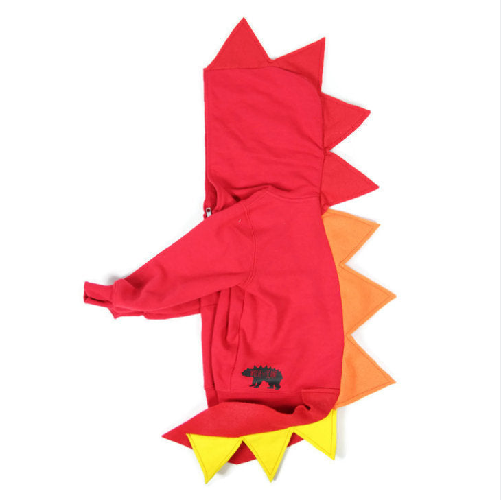 Red Dragon Hoodie With Tail - Fire Dragon