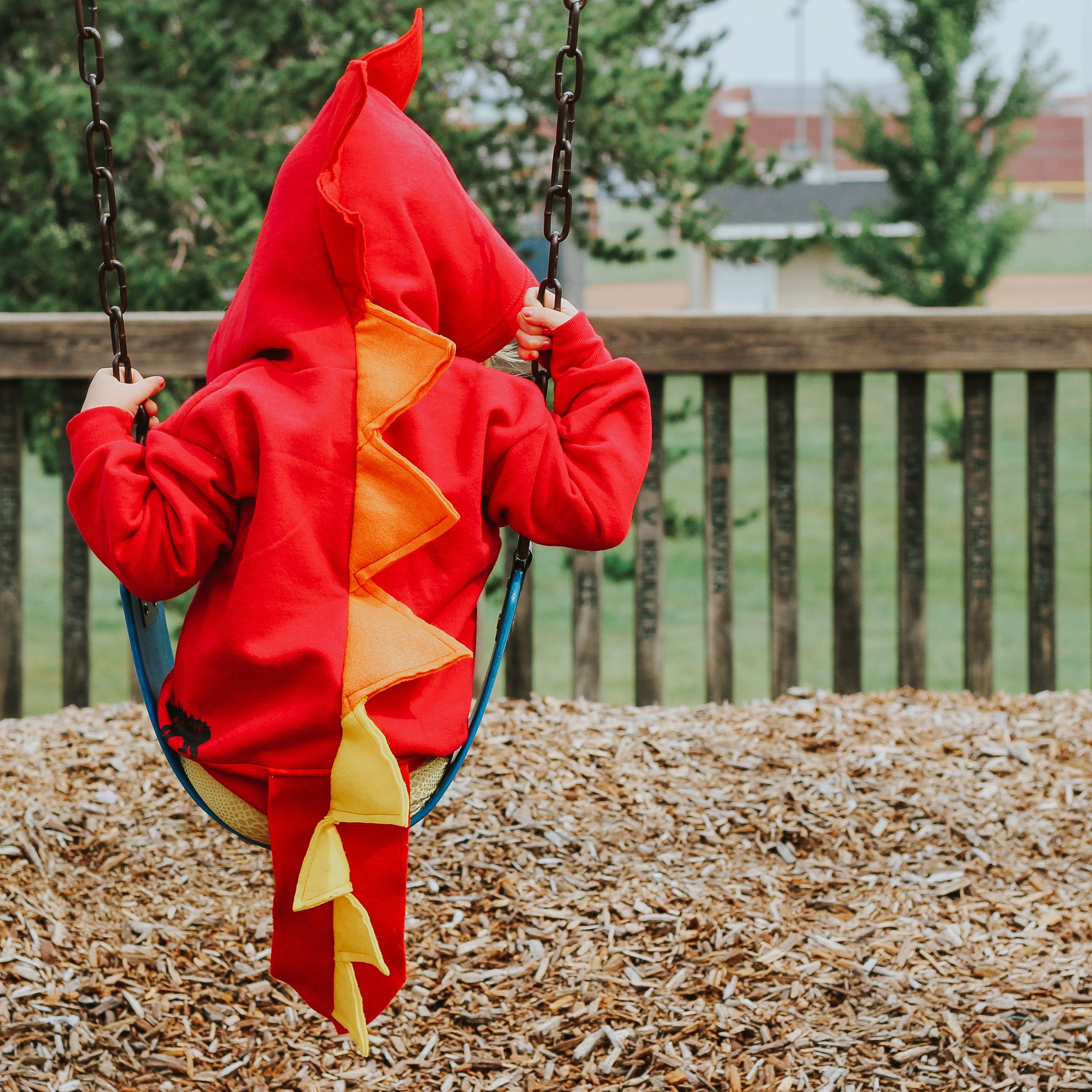 Red Dragon Hoodie With Tail - Fire Dragon