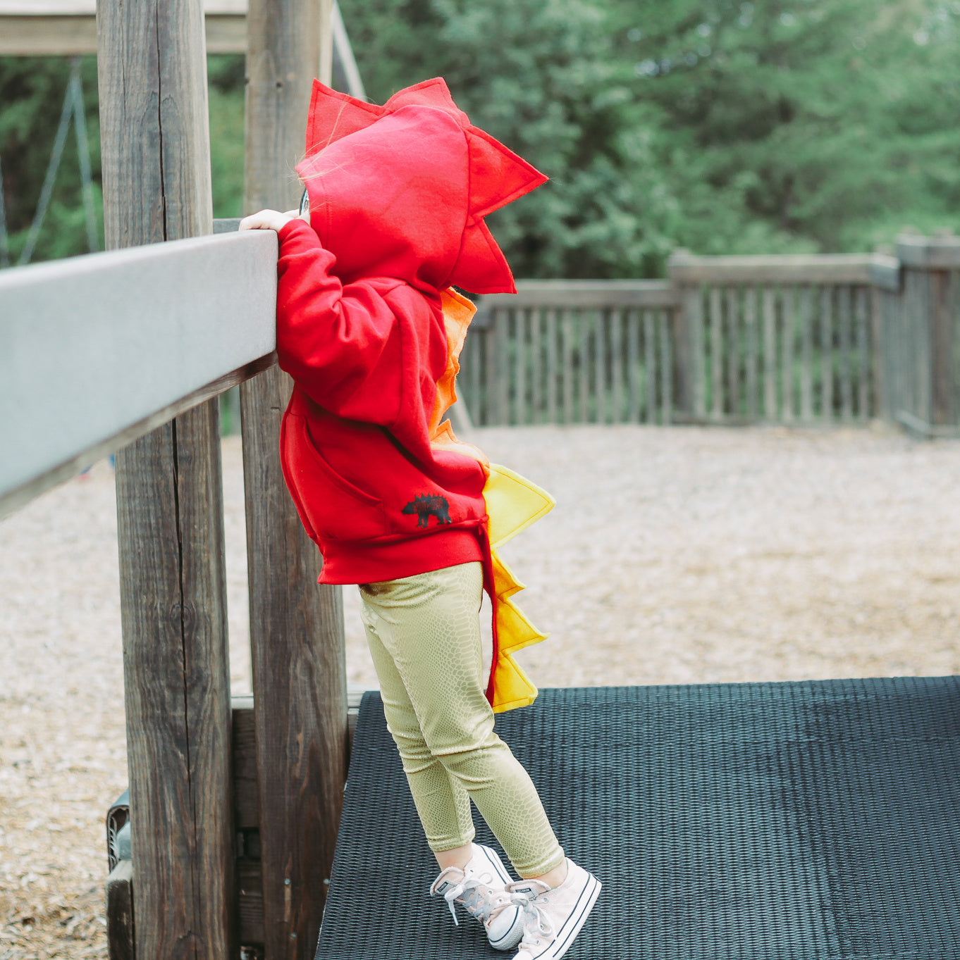 Red Dragon Hoodie With Tail - Fire Dragon