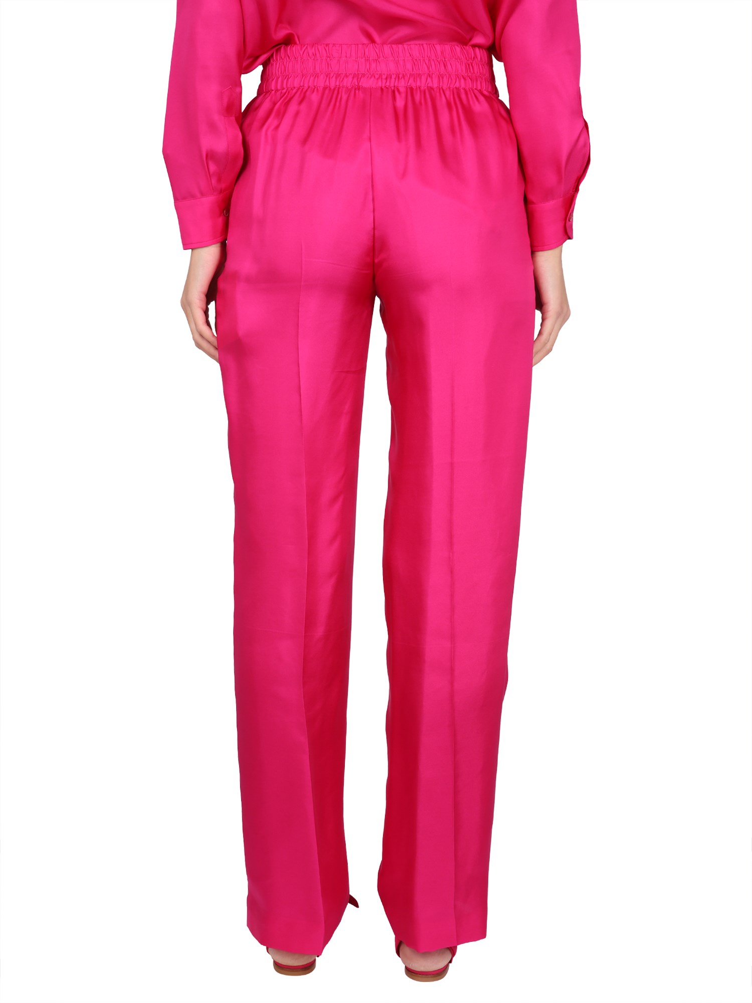 RED VALENTINO    SILK PAJAMA STYLE PANTS