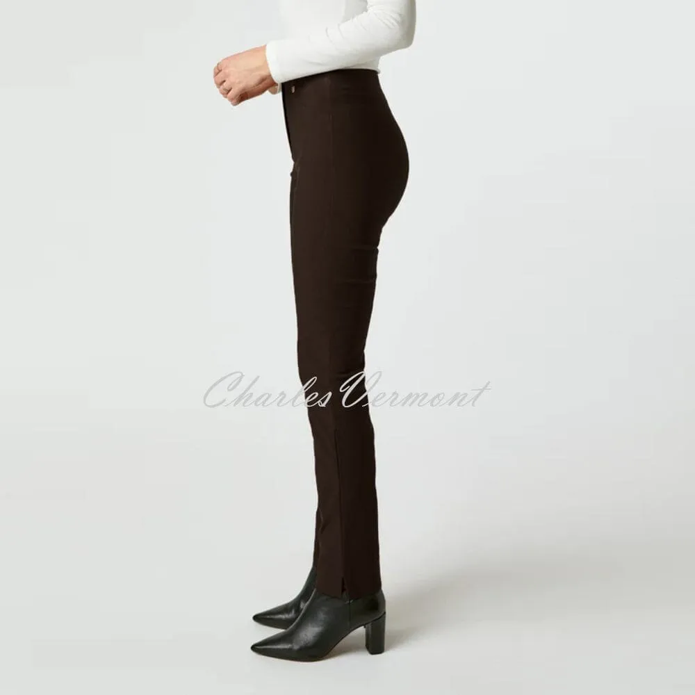 Robell Rose Full Length Super Slim Trouser 52422-54025-19 - Ultra Thin Fleece Lined (Cocoa Brown)