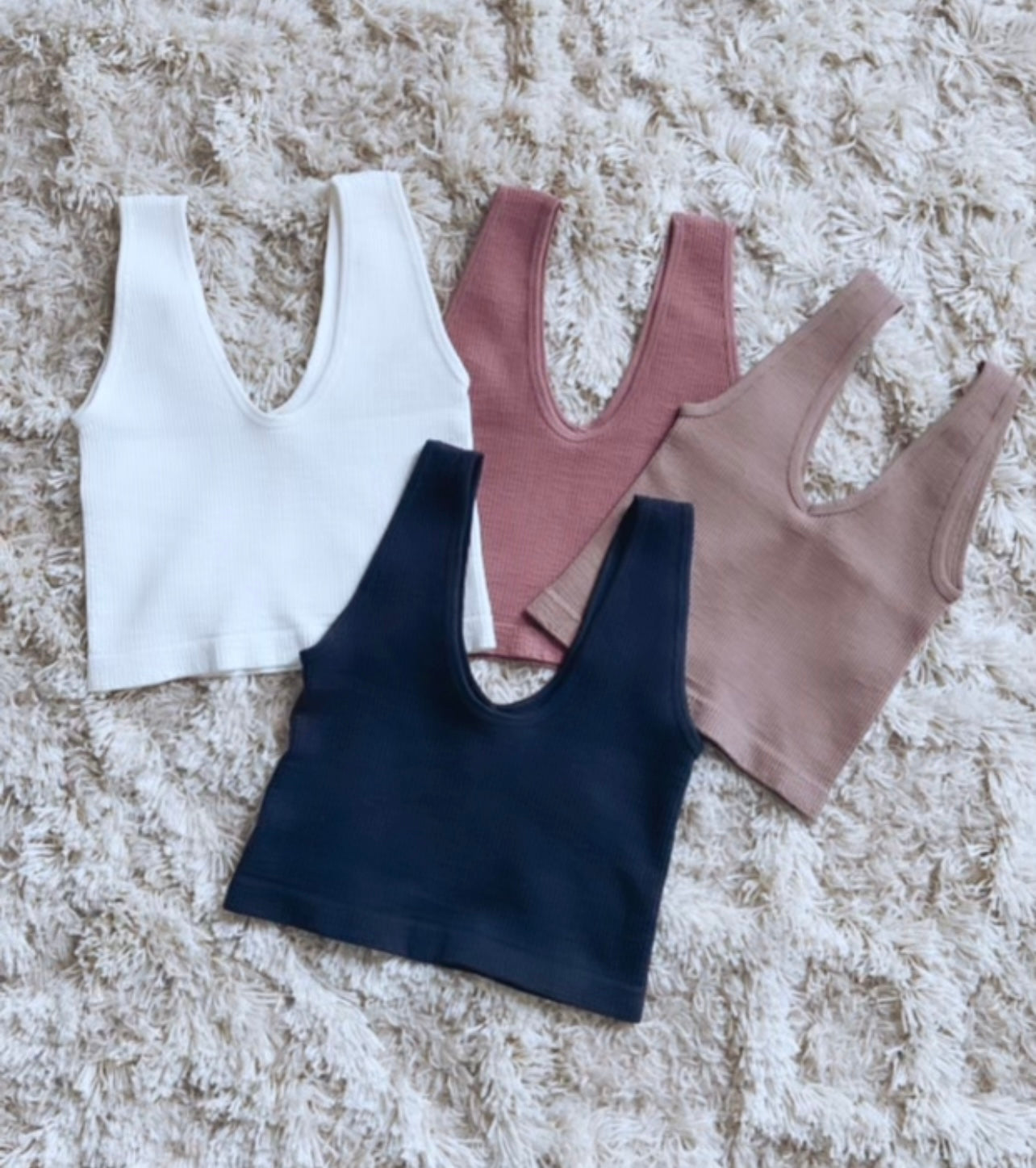 Seamless Sleeveless V Neck Top