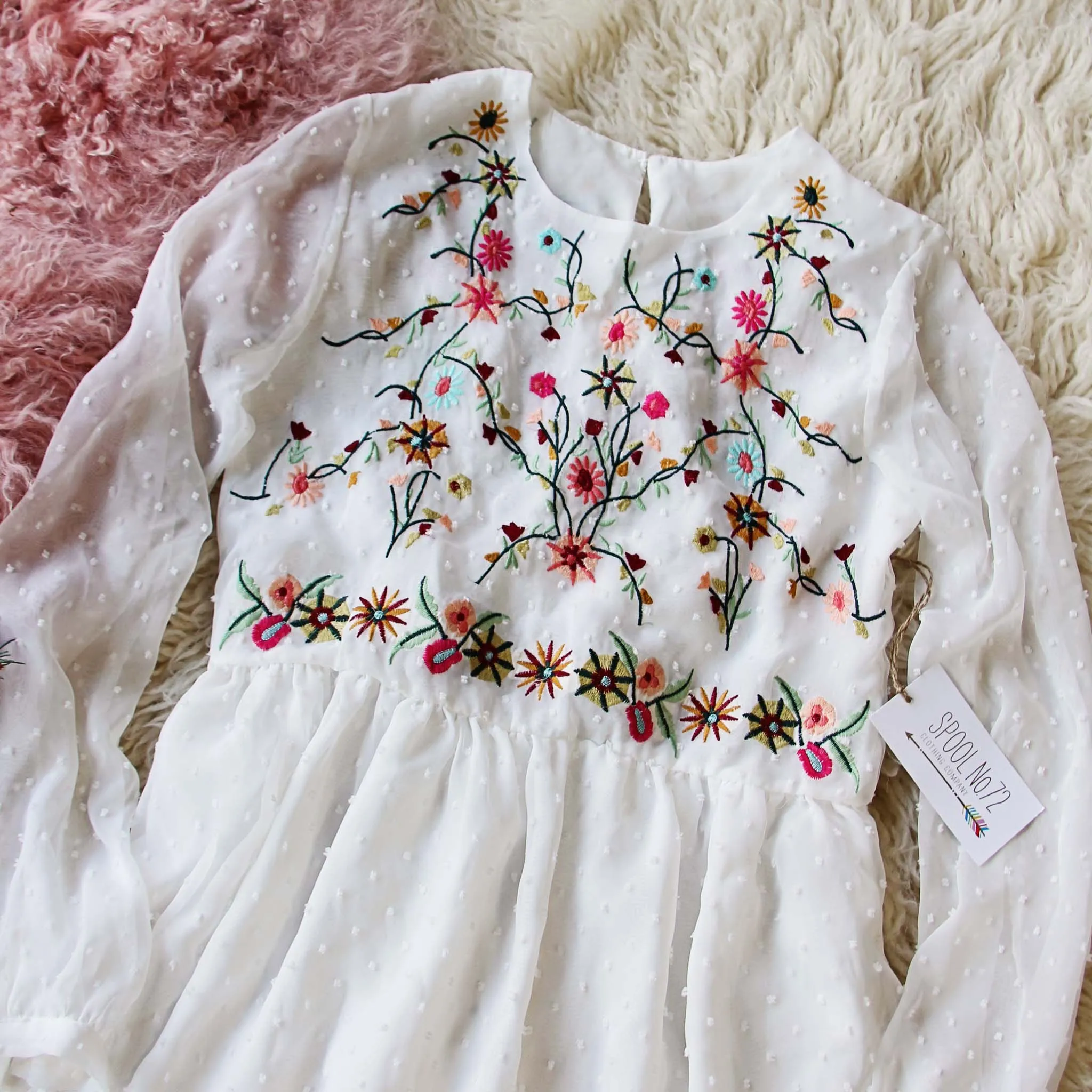 Snow Angel Embroidered Dress