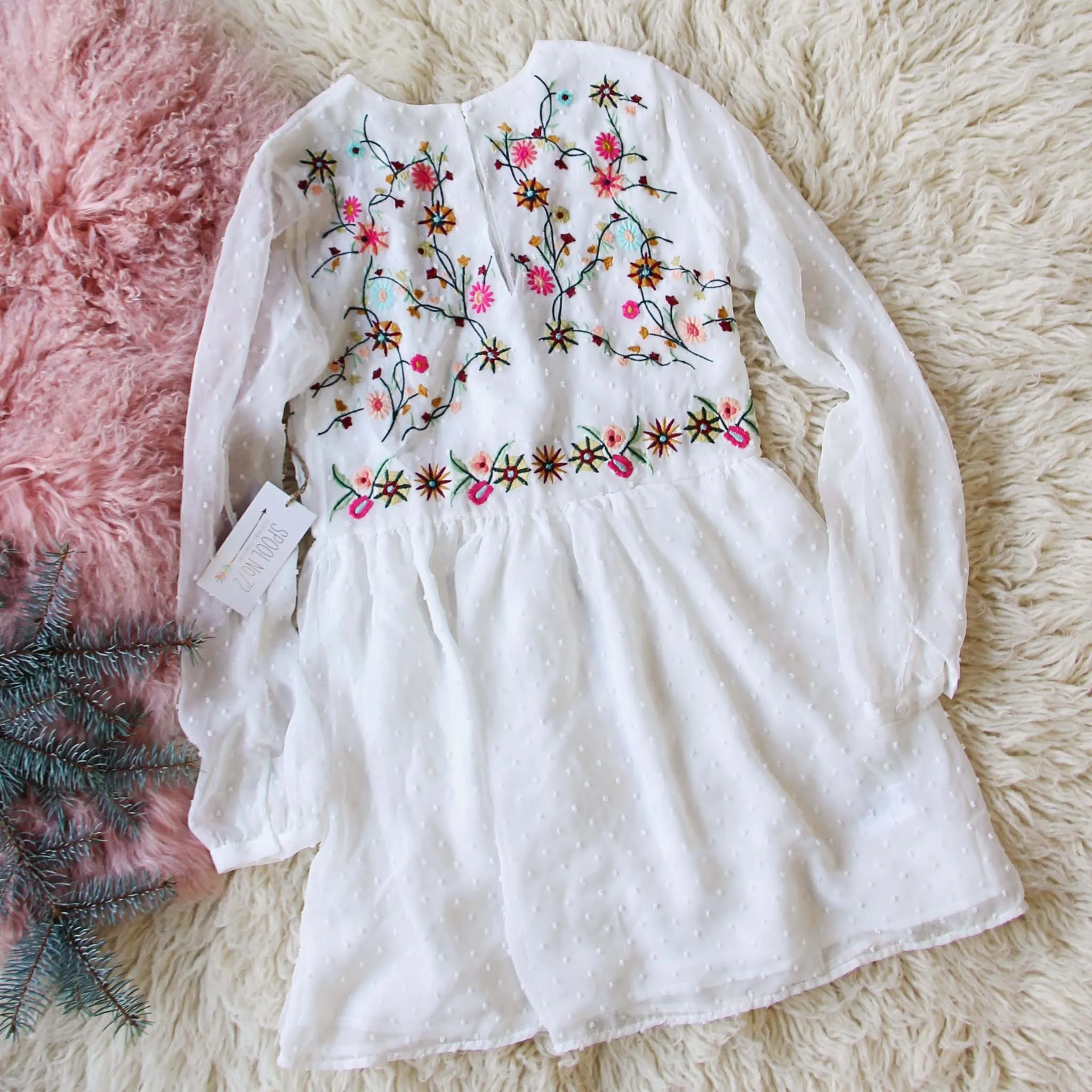 Snow Angel Embroidered Dress