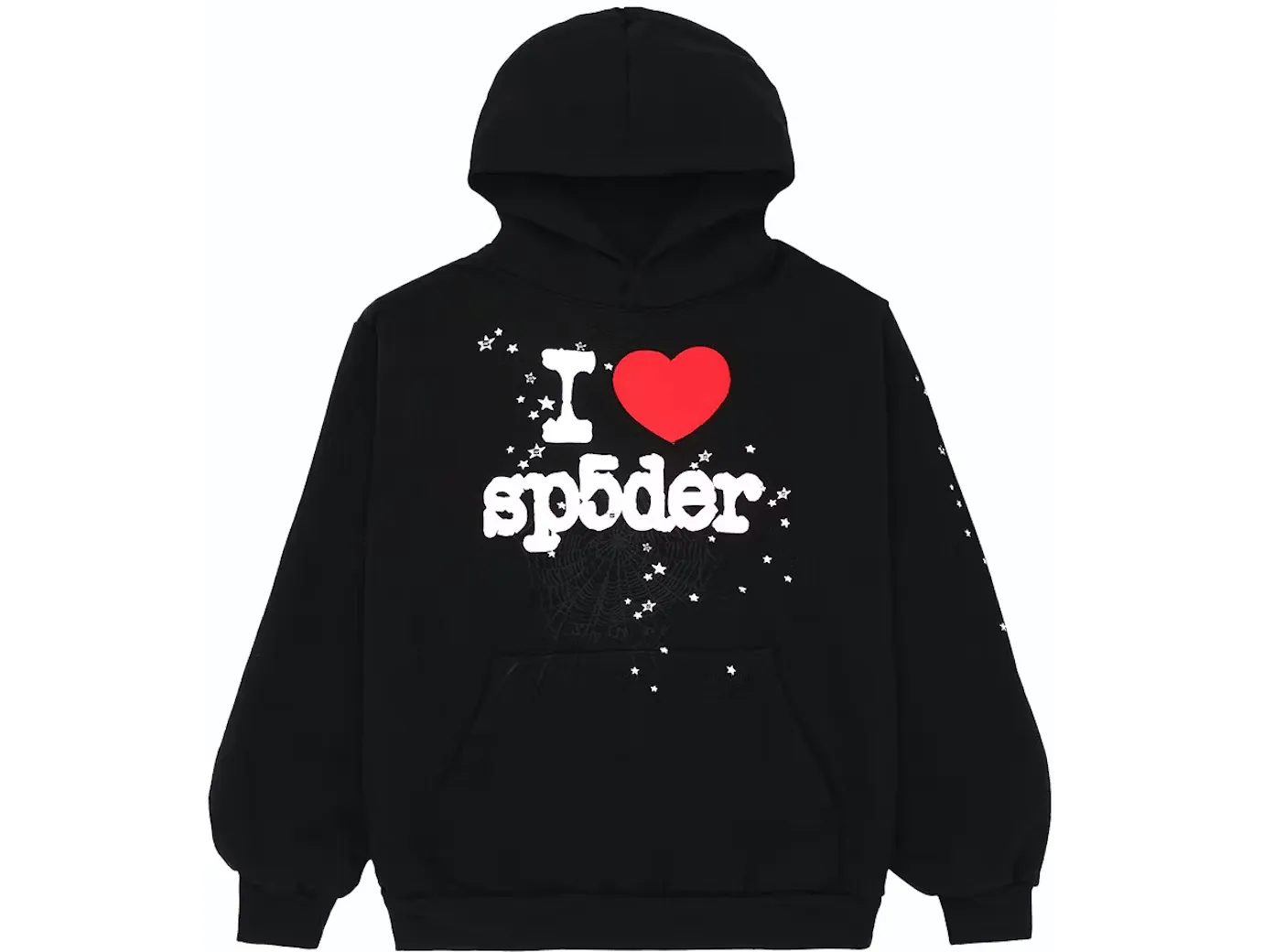 Sp5der I Heart SP5 Souvenir Hoodie Black