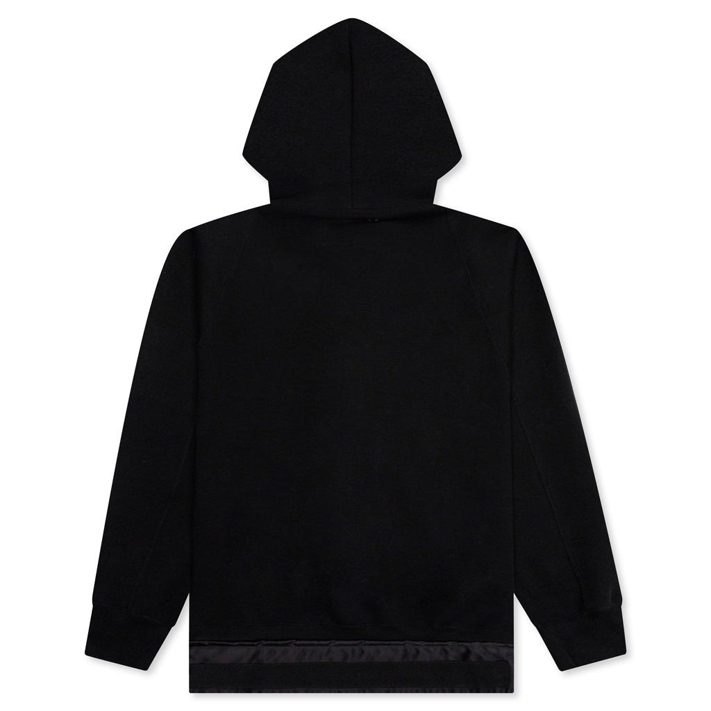 Sponge Sweat Nylon Twill Hoodie - Black