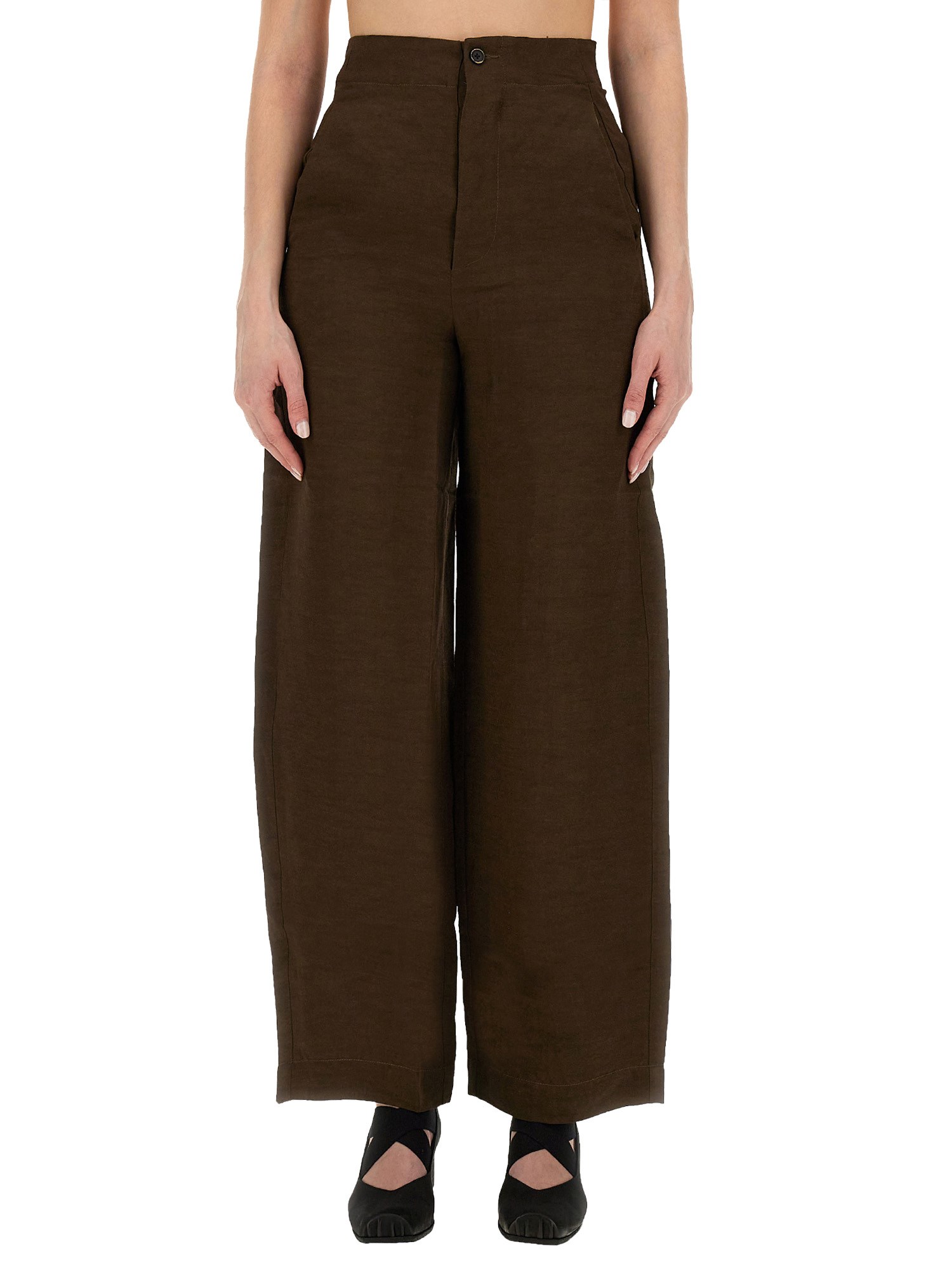 UMA WANG    LINEN BLEND PITTI PANTS