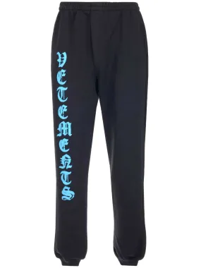 Vetements Logo Printed Elastic Waist Pants