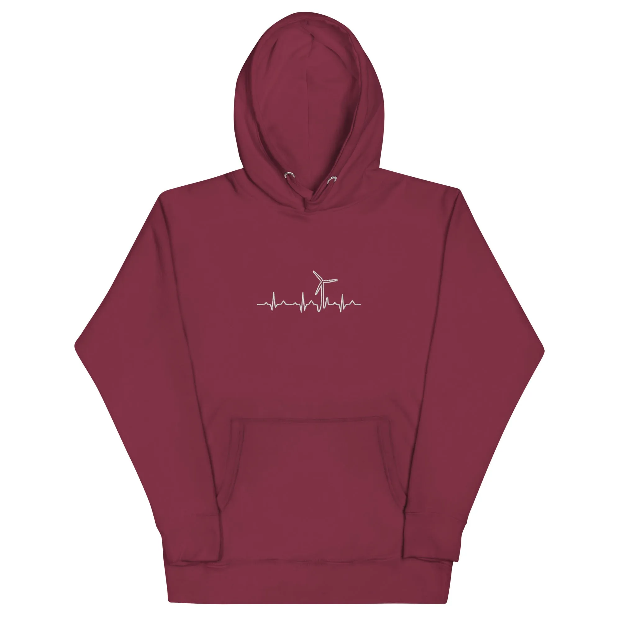 Wind Turbine Heart Beat Unisex Hoodie