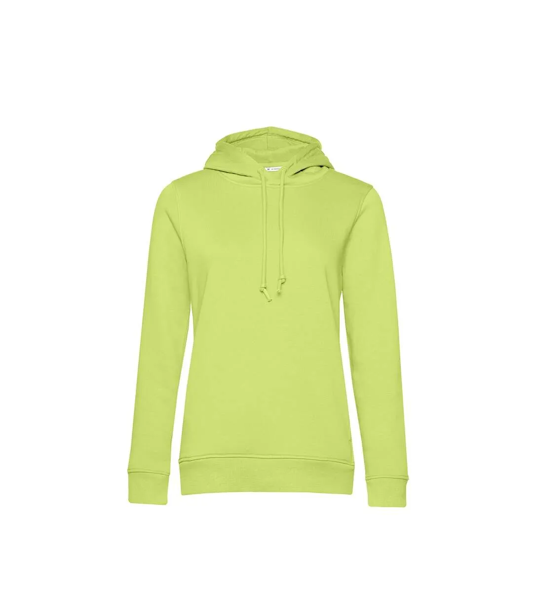 Womens/ladies organic hoodie apple green B&C