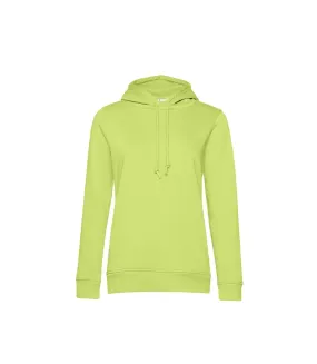 Womens/ladies organic hoodie apple green B&C