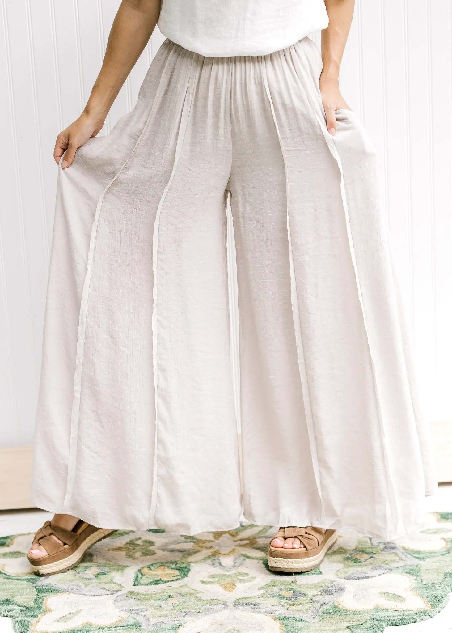 X Champagne Wide Leg Pants